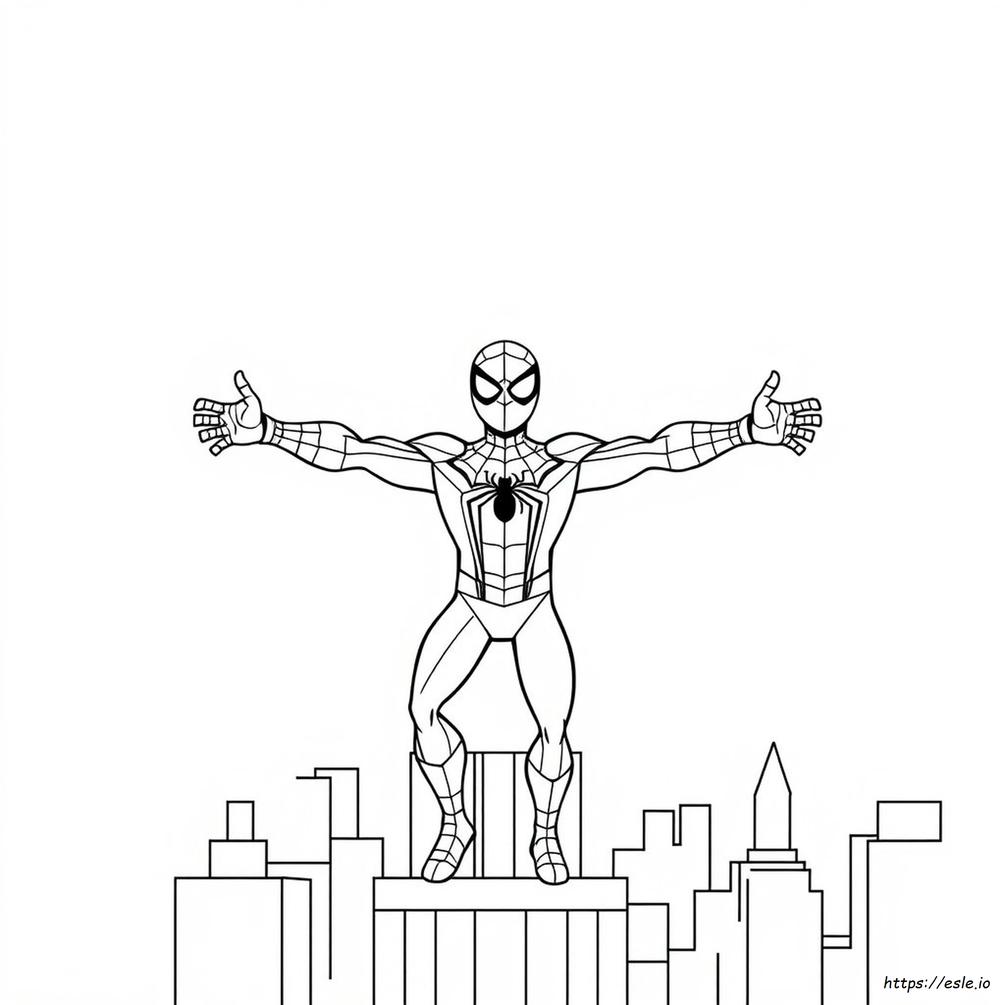 Printable Easy Spiderman Coloring Pages