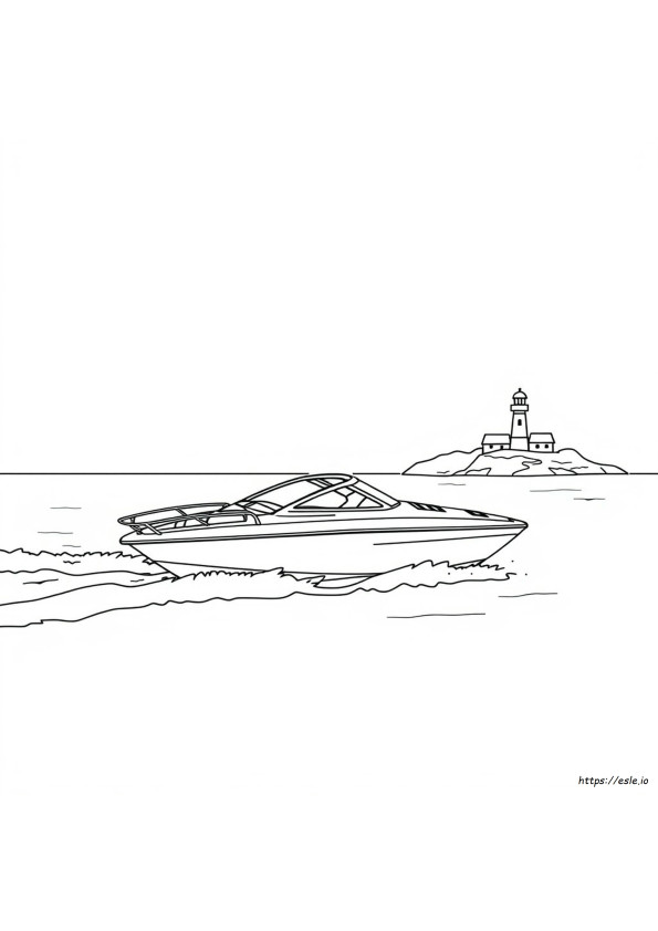 Speed Boat Gambar Mewarnai