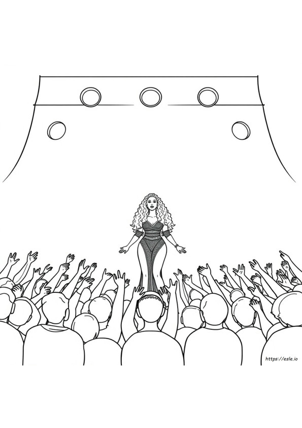 Gambar Mewarnai Beyonce Dapat Dicetak