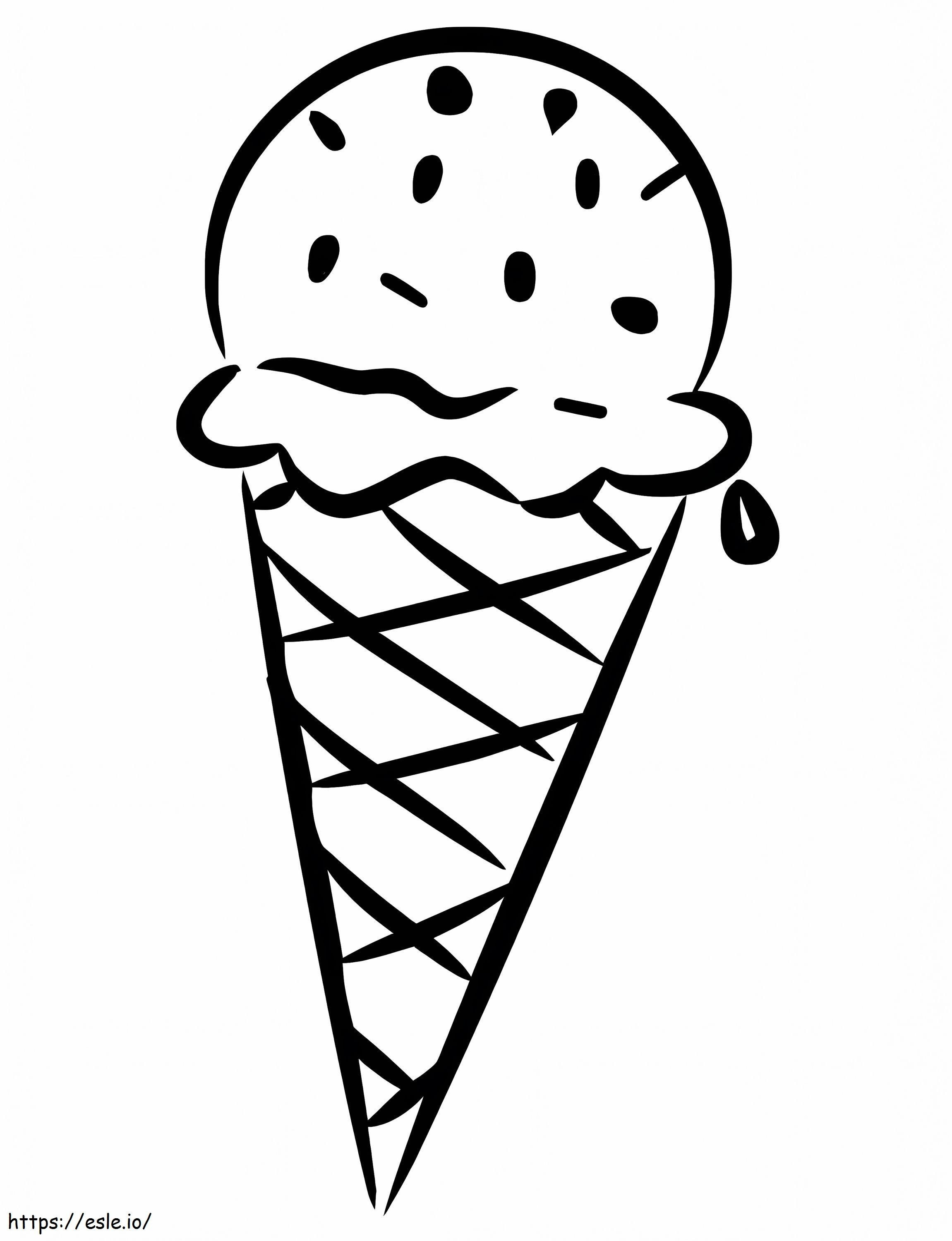 Înghețată imprimabilă gratuită de colorat