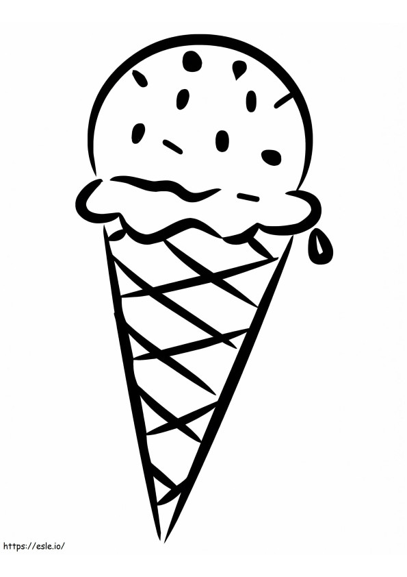 無料の印刷可能なアイスクリーム ぬりえ - 塗り絵