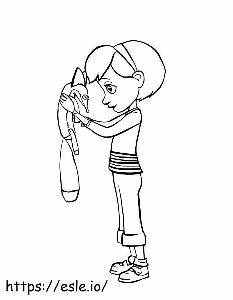 Little Girl Play Soccer coloring page