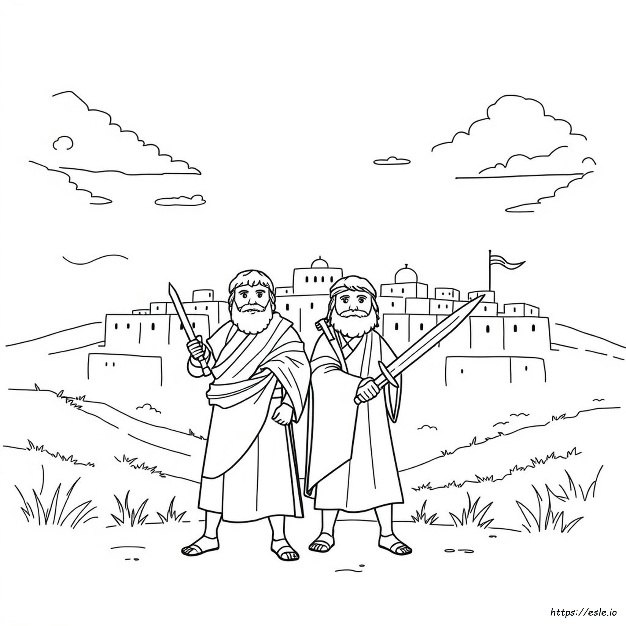 Giosuè E Caleb Disegno Da Colorare
