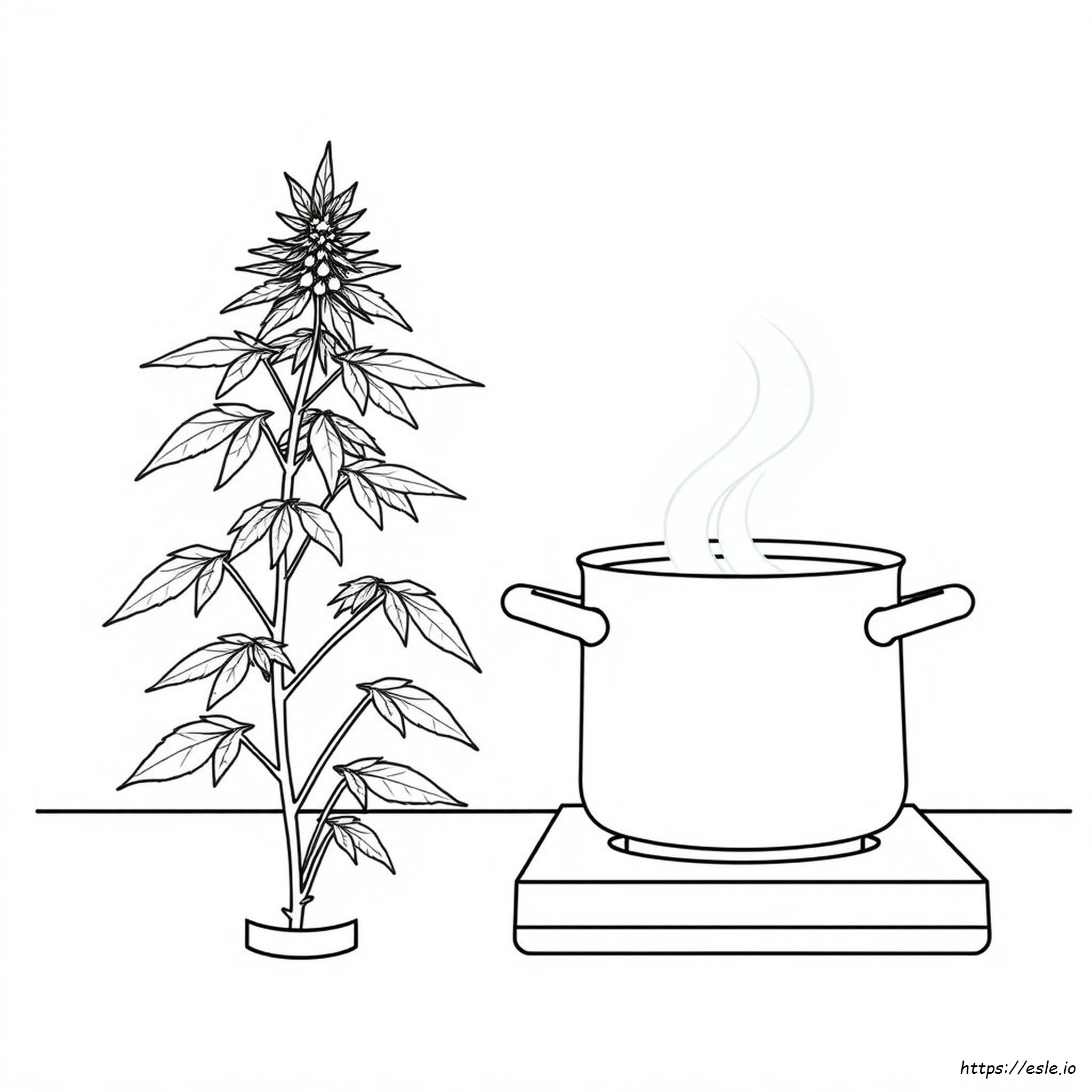 Pagina Da Colorare Della Cannabis