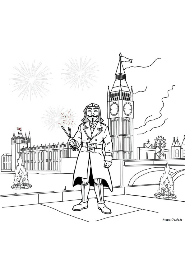 Kumpulan Gambar Mewarnai Malam Guy Fawkes