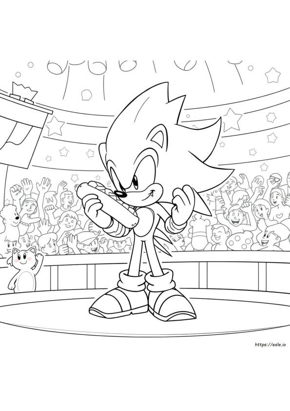 Gambar Mewarnai Sonic