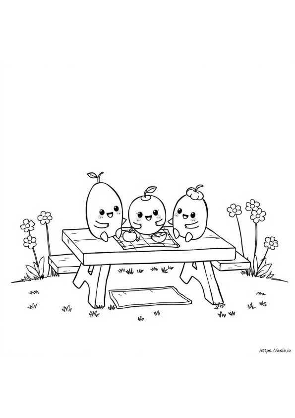 Gambar Mewarnai Makanan Mini Lucu