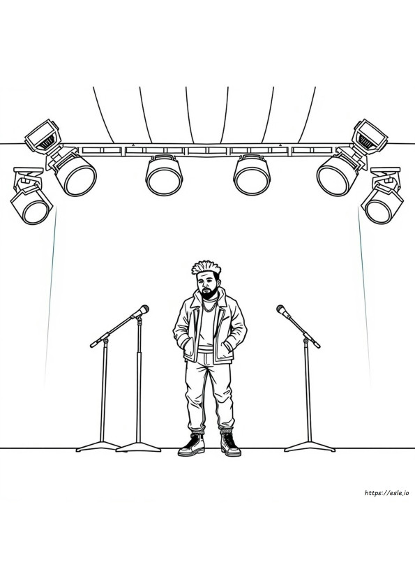 Halaman Mewarnai The Weeknd
