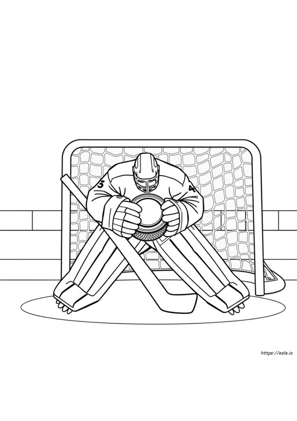 Hockey Goalie Colouring Pages