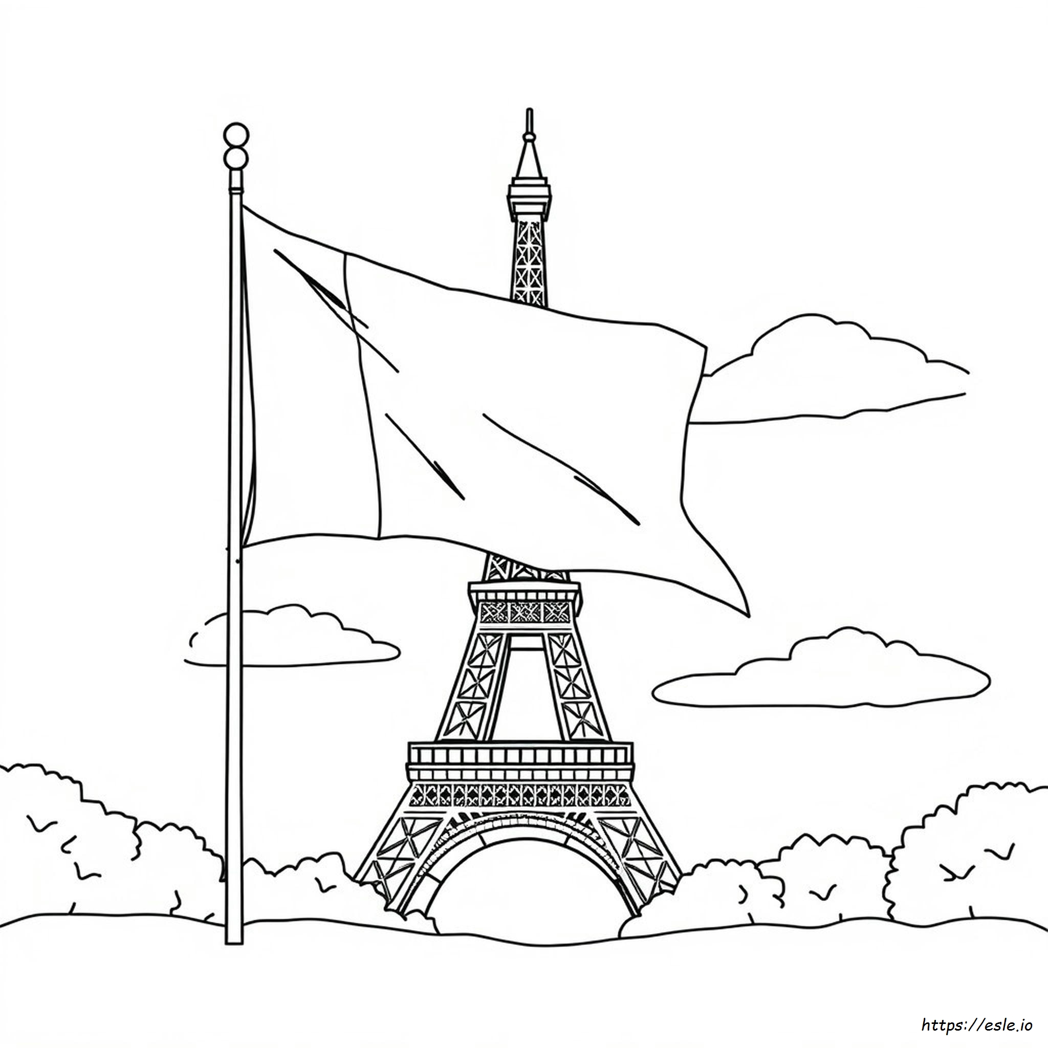 France Flag Colouring