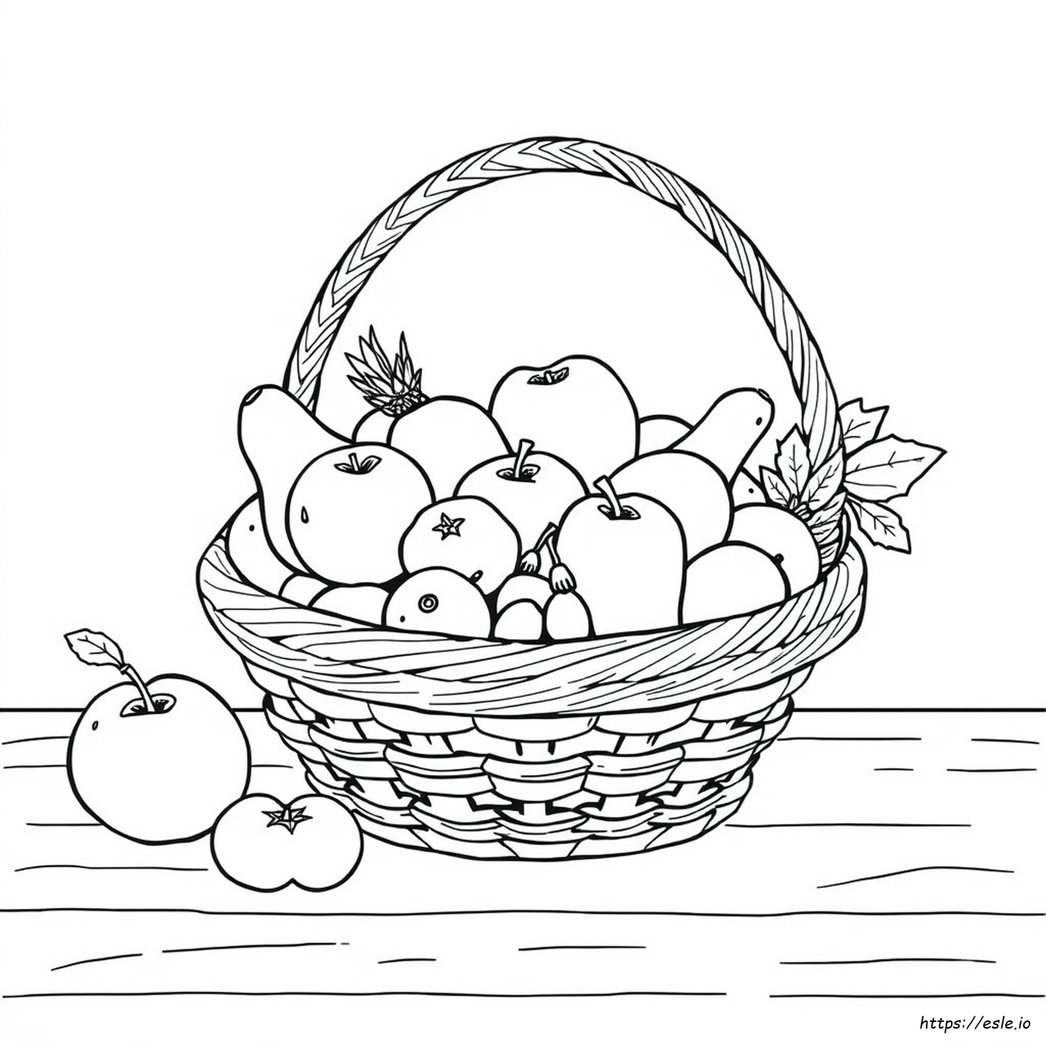Cesto Di Frutta Da Colorare
