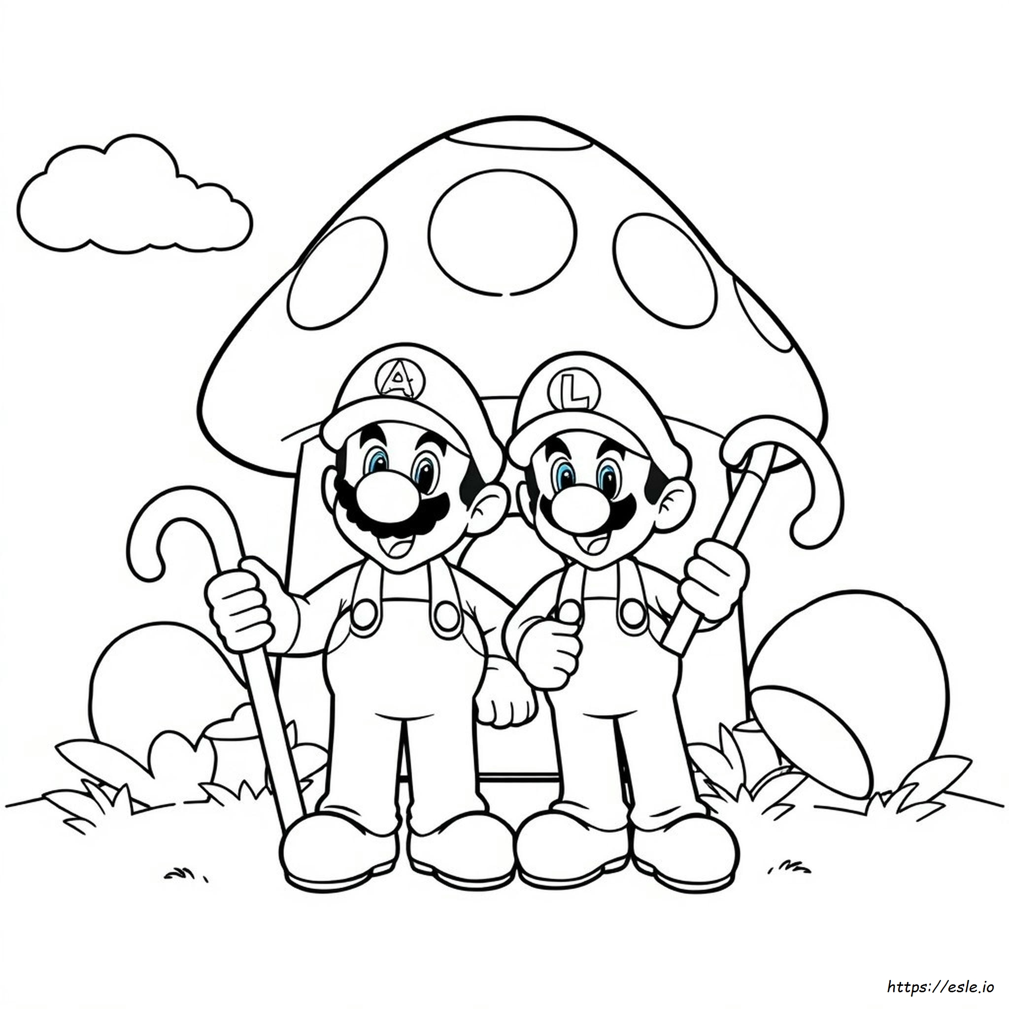 Mario And Luigi Coloring Pages
