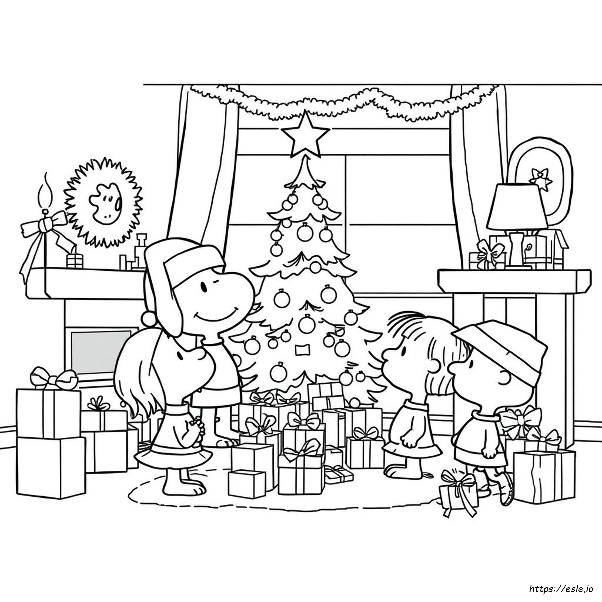 Printable Peanuts Christmas Coloring Pages
