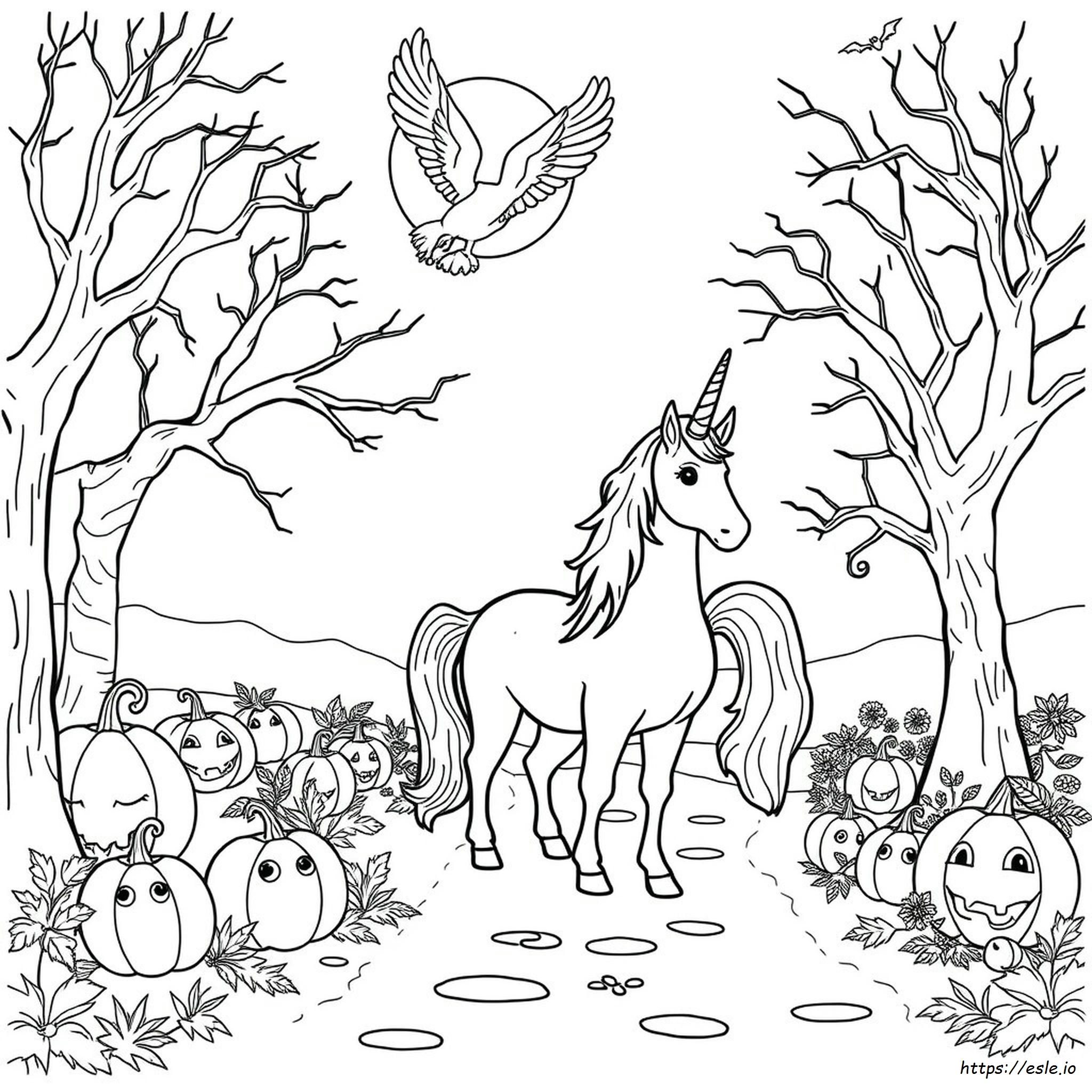 Páginas Para Colorear De Unicornios De Halloween Gratis