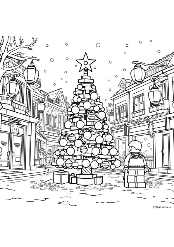 Lego City Natal Gambar Mewarnai