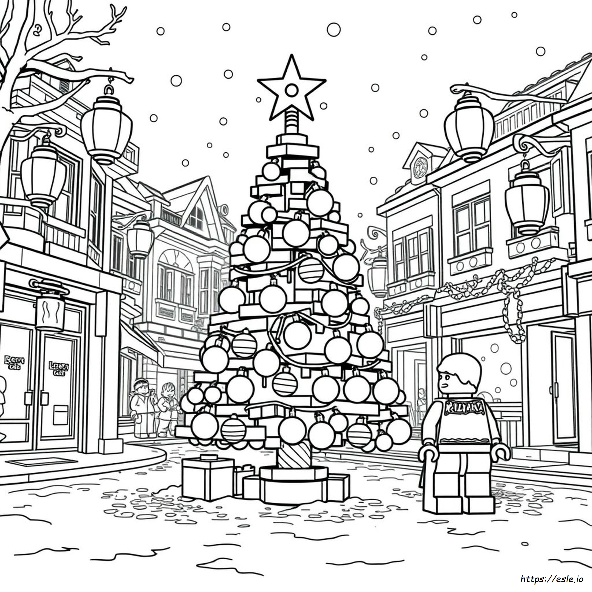 Christmas Lego City Coloring Pages