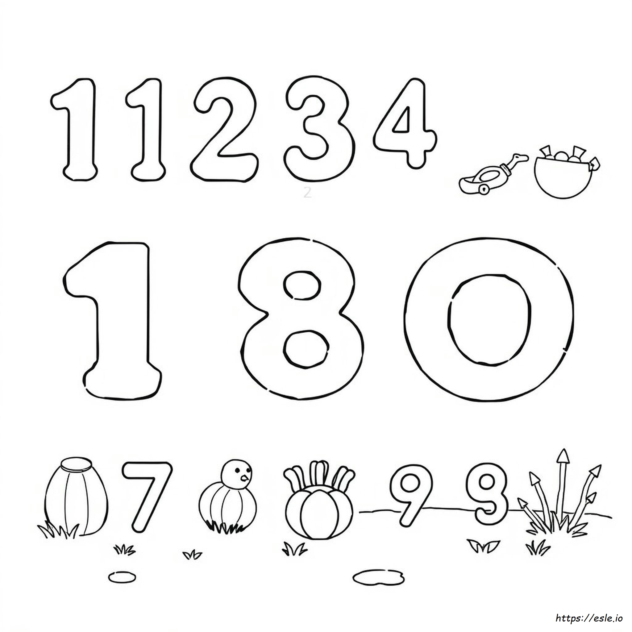 Números Para Colorear Del 1 Al 20 En Pdf Para Descargar Gratis