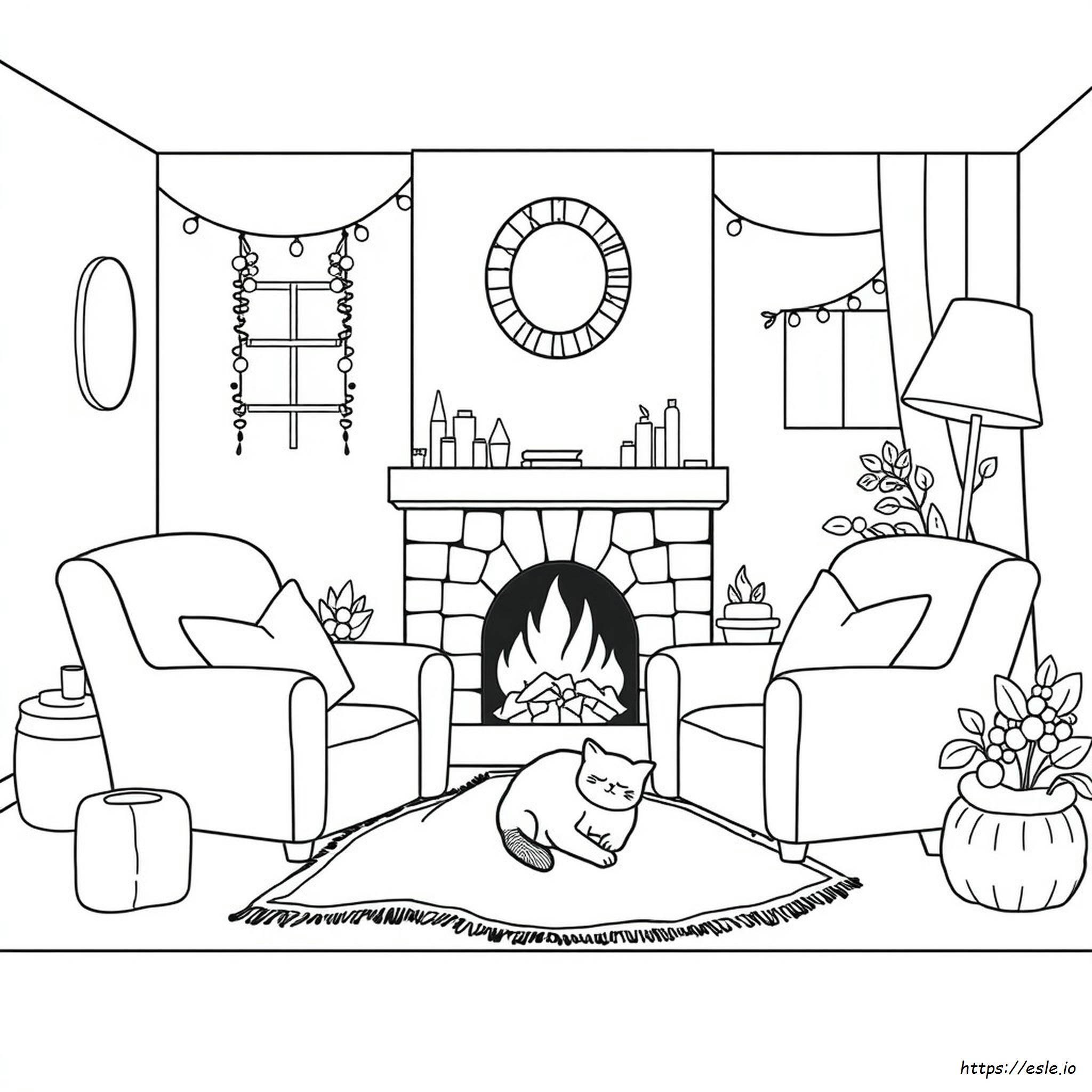 Cozy Home Coloring Pages