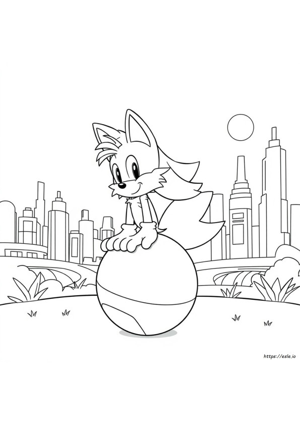 Gambar Mewarnai Tails