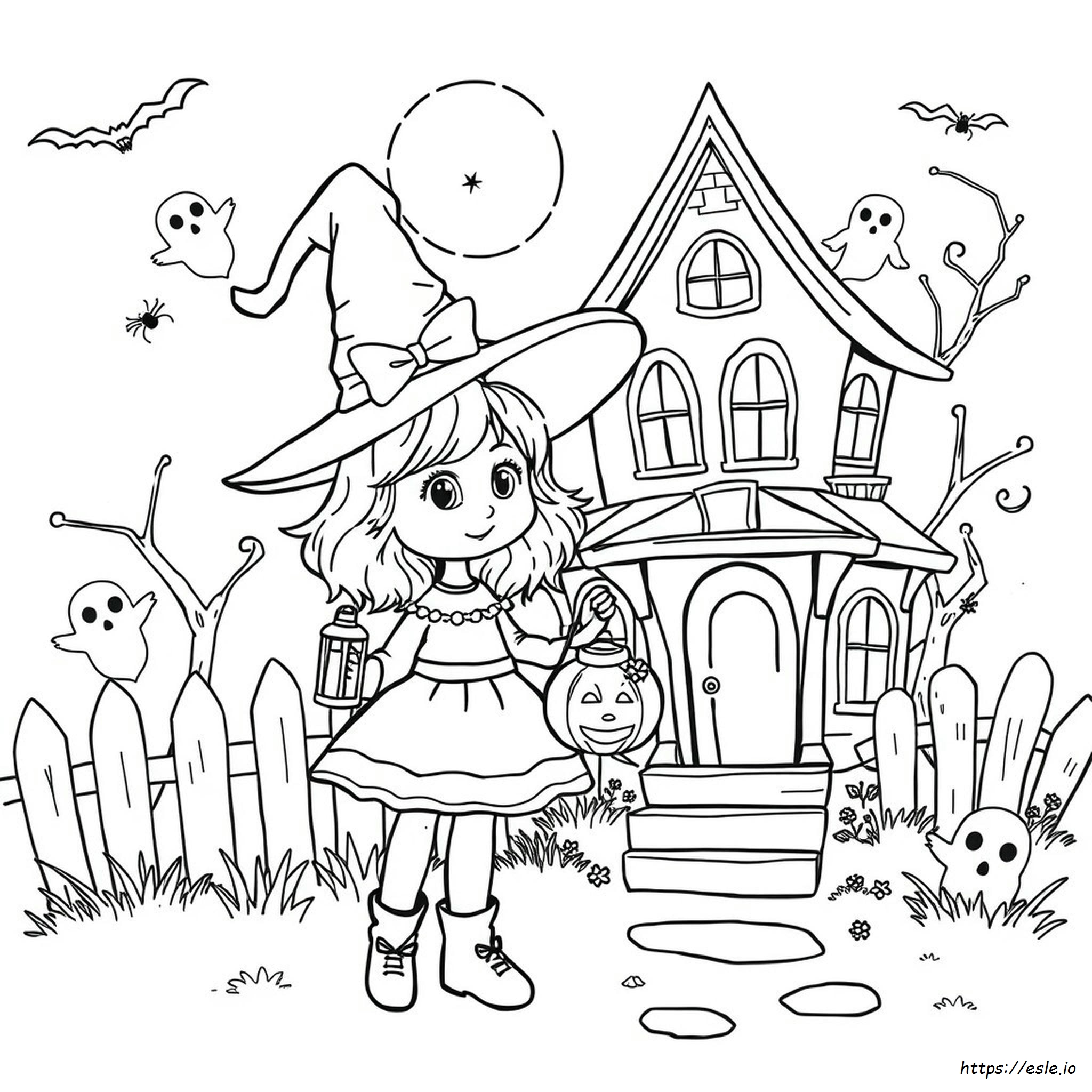 Dibujos De Halloween Para Niñas Para Colorear