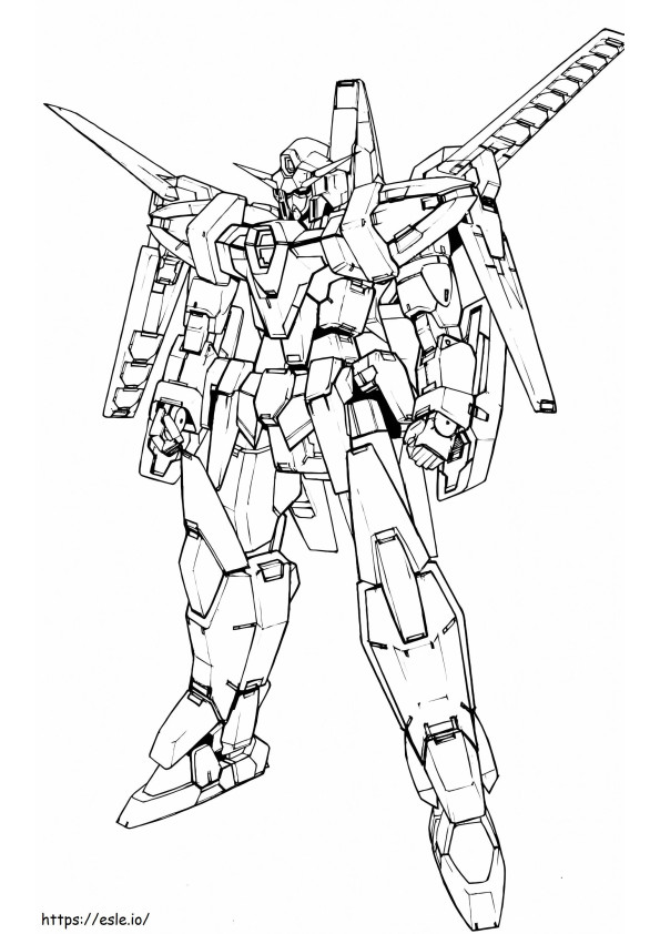 Coloriage Gundam 6 à imprimer dessin