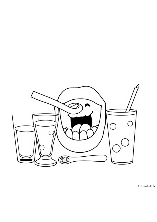 Teeth Colouring Pages