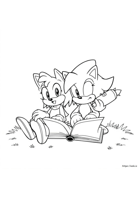 Sonik Dan Sally Gambar Mewarnai