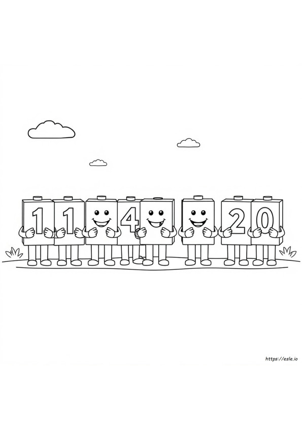 Angka Blok Mewarnai 11 20