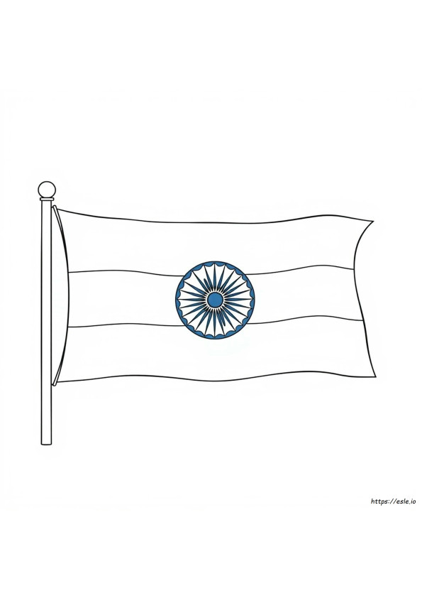 Bendera India Untuk Mewarnai