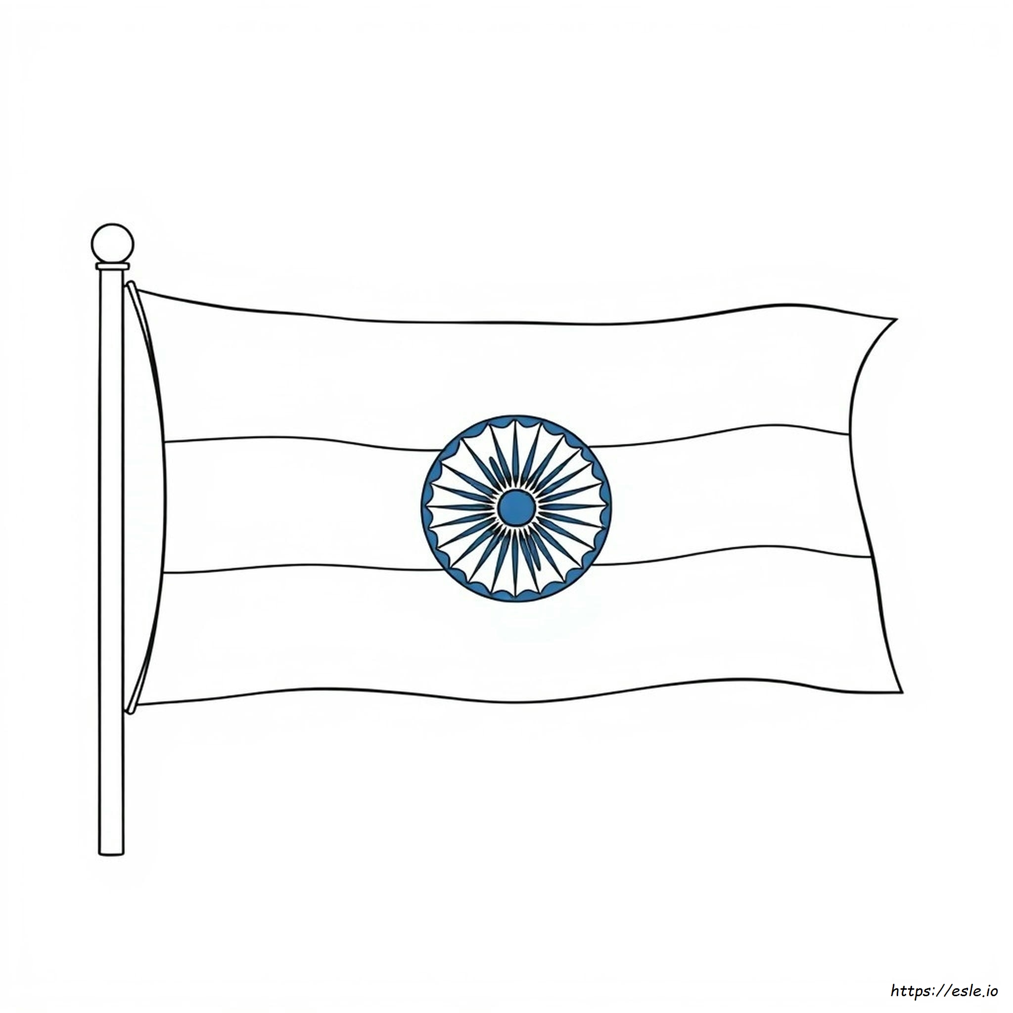 Bandiera Dell'india Da Colorare