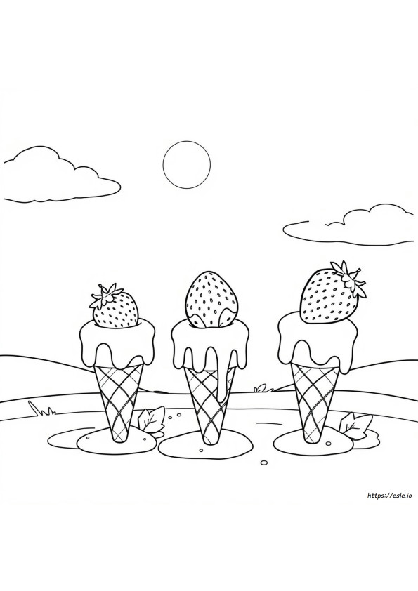 Gelato Alla Fragola Da Colorare