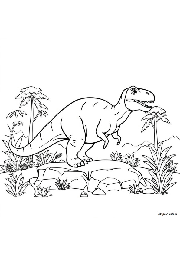 Gambar Mewarnai Megalosaurus