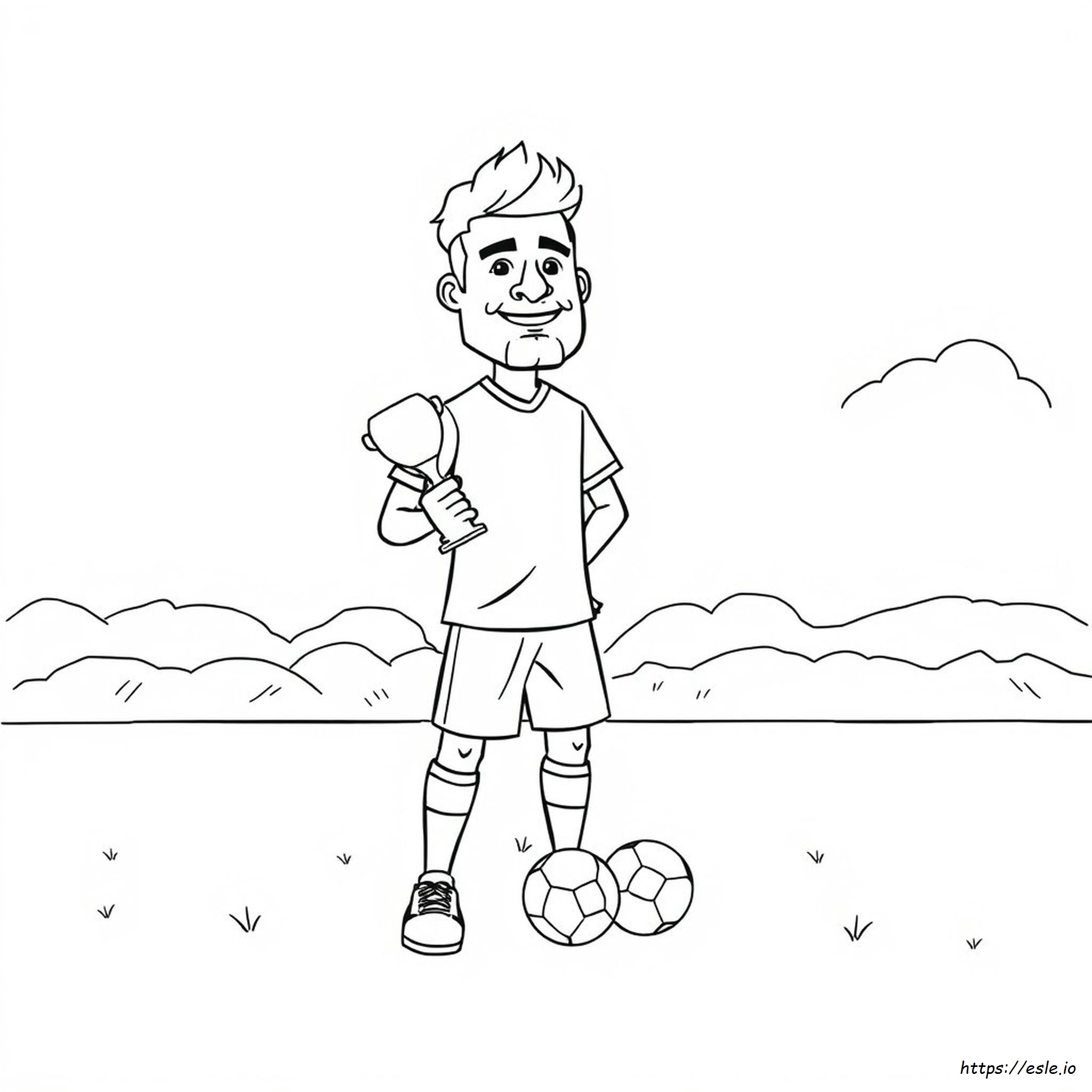 Easy Mo Salah Colouring Pages