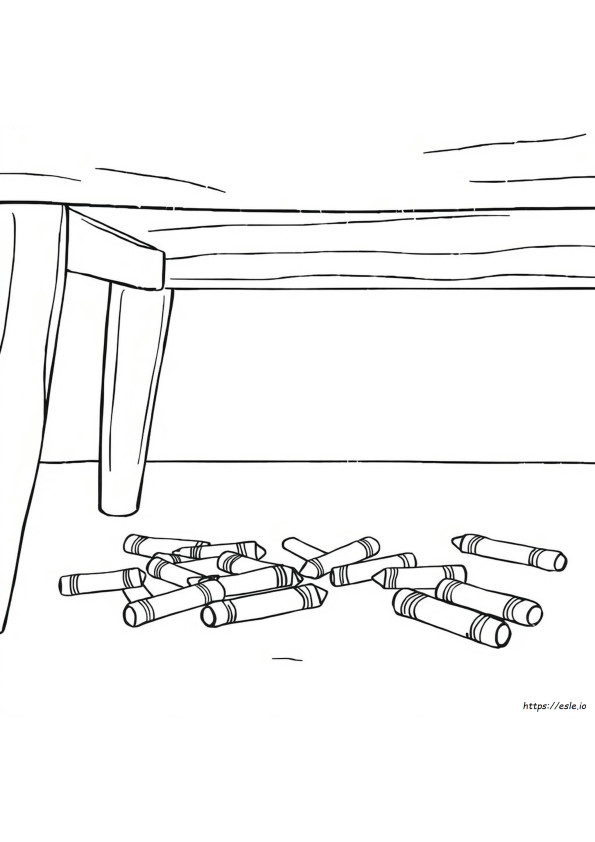 Under The Table Coloring Page