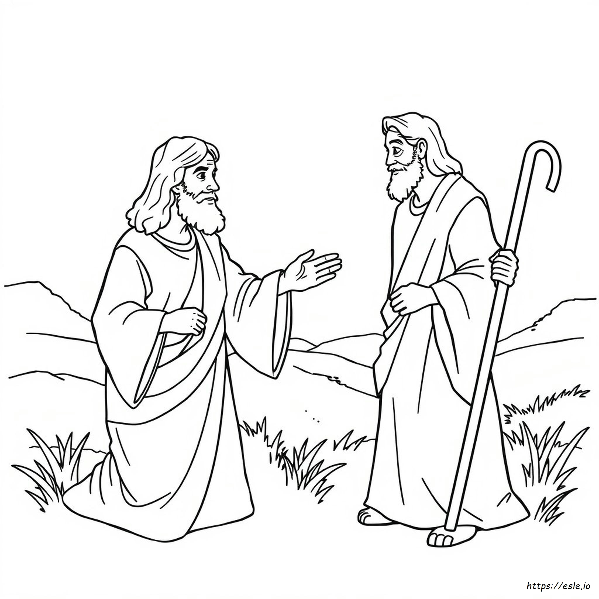 Jesus Heilt Den Blinden Bartimäus Ausmalbild