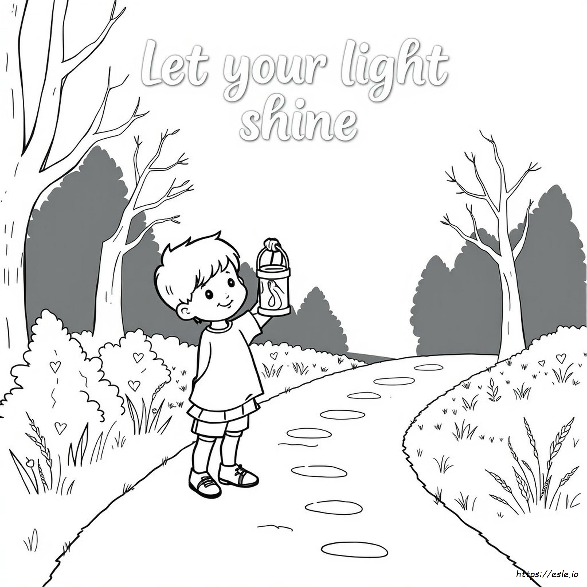 Deja Que Tu Luz Brille - Dibujo Para Colorear Imprimible