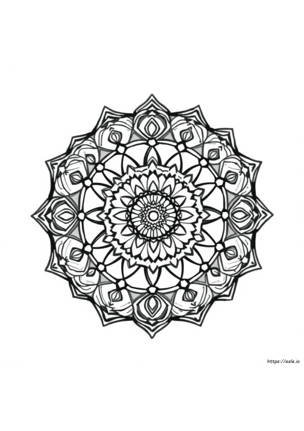 Gambar Mewarnai Mandala Dapat Dicetak Gratis Unduh