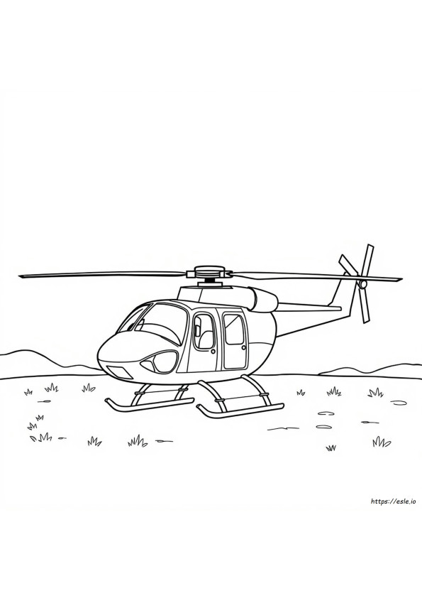 Helikopter Színező Clipart Fekete-Fehér