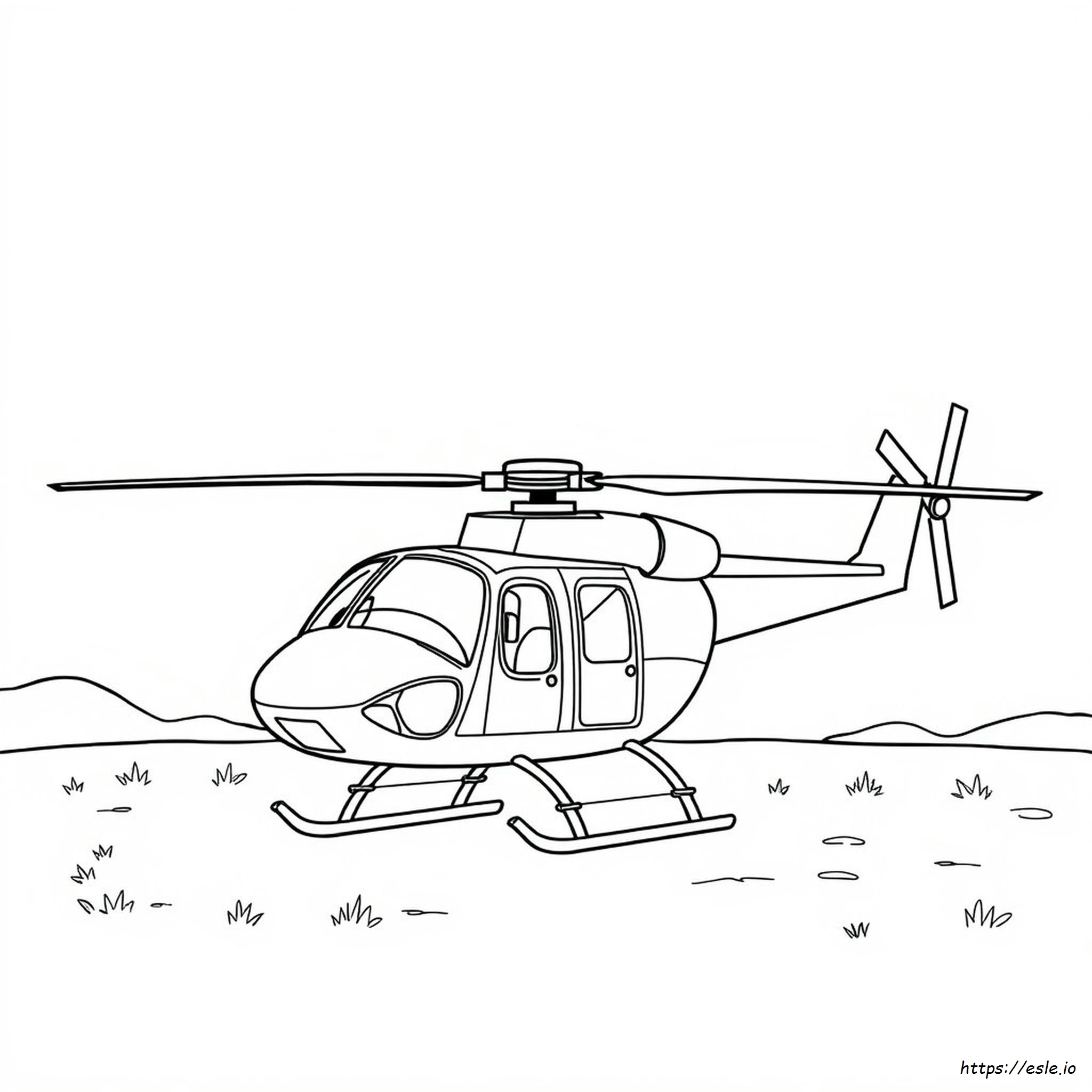 Coloring Helicopter Clipart Black And White