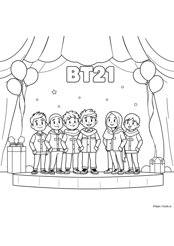 Bt21 Malbuch Bilder Zum Ausmalen