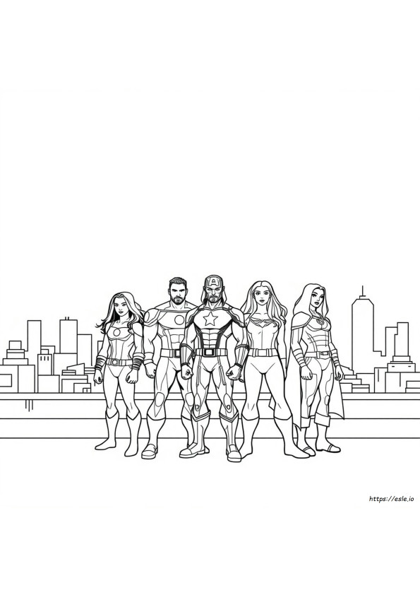 Avengers Gambar Untuk Mewarnai