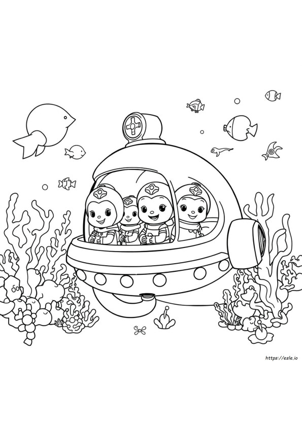 Halaman Mewarnai Octonauts Yang Dapat Dicetak