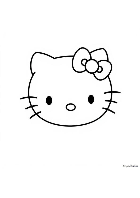 Hello Kitty Face Coloring