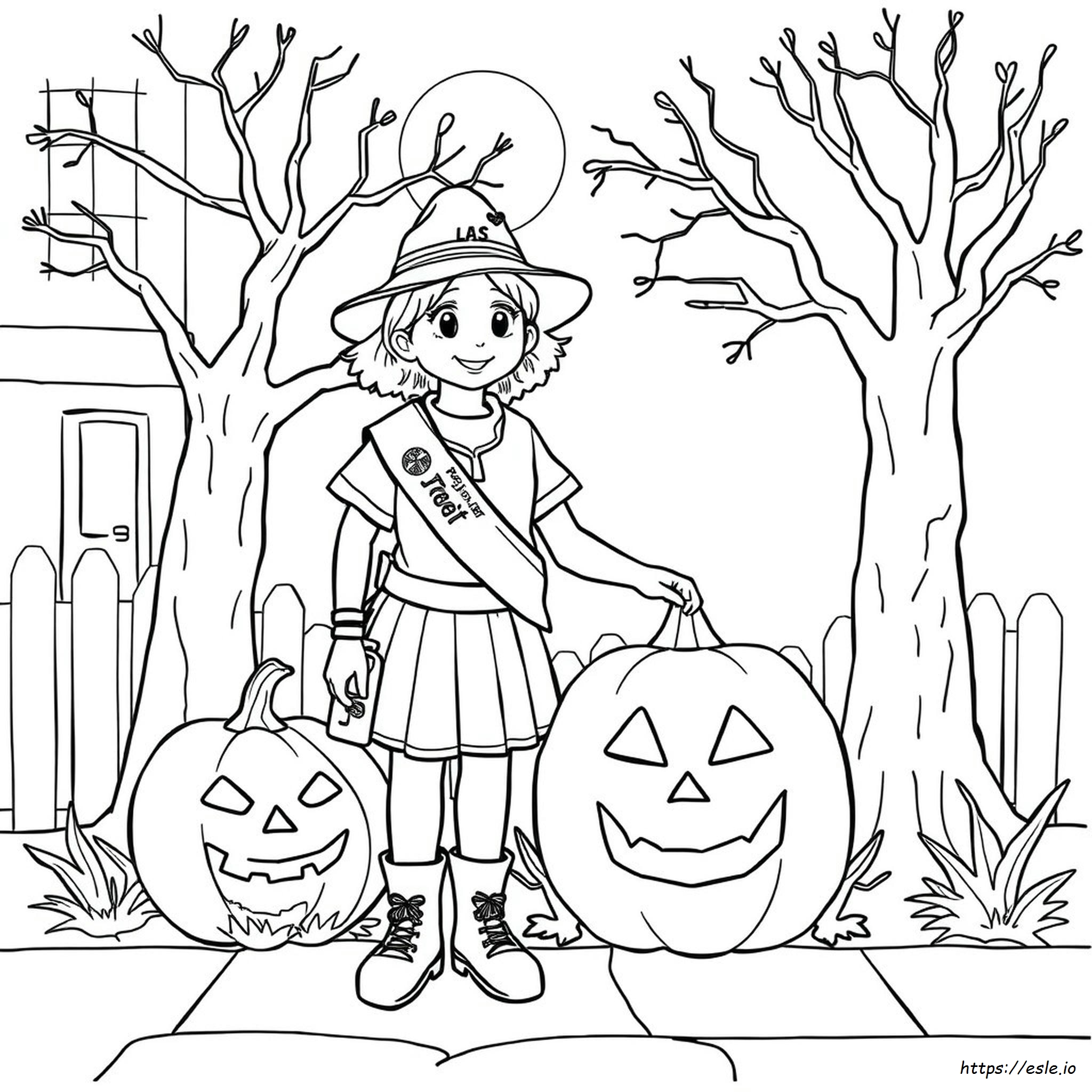 Páginas Para Colorear De Halloween De Las Girl Scouts