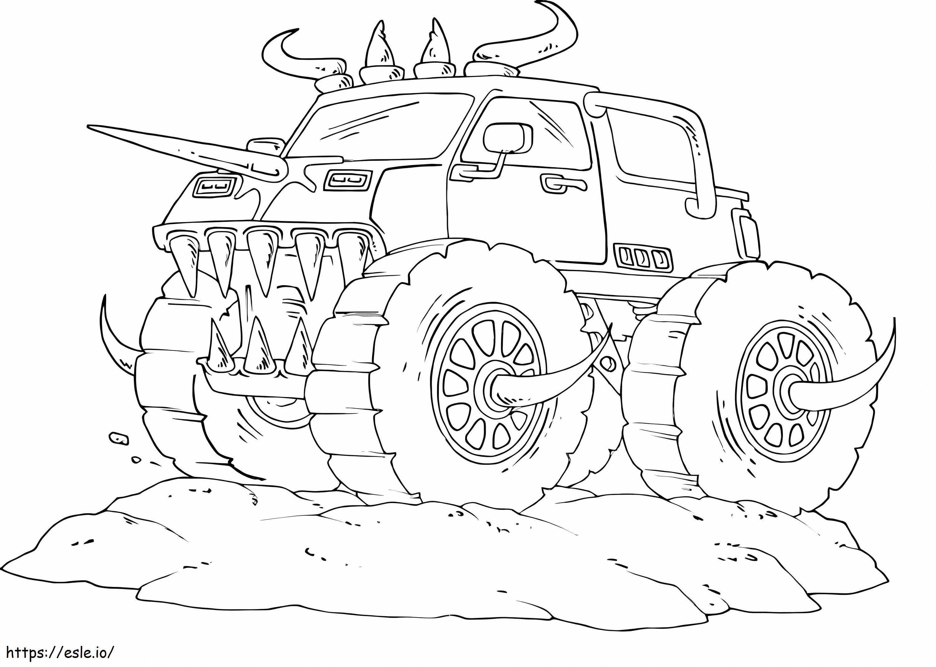 Incredible Monster Truck coloring page