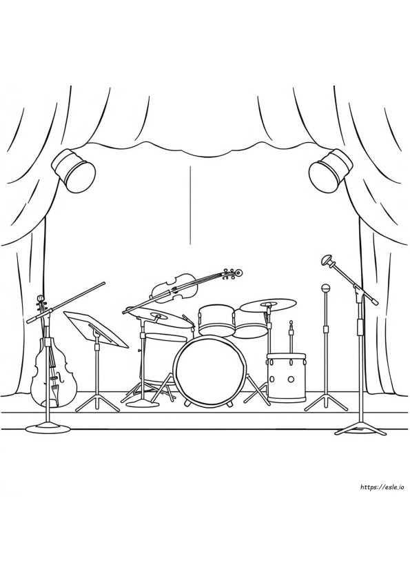 Lembar Mewarnai Alat Musik Halaman Mewarnai