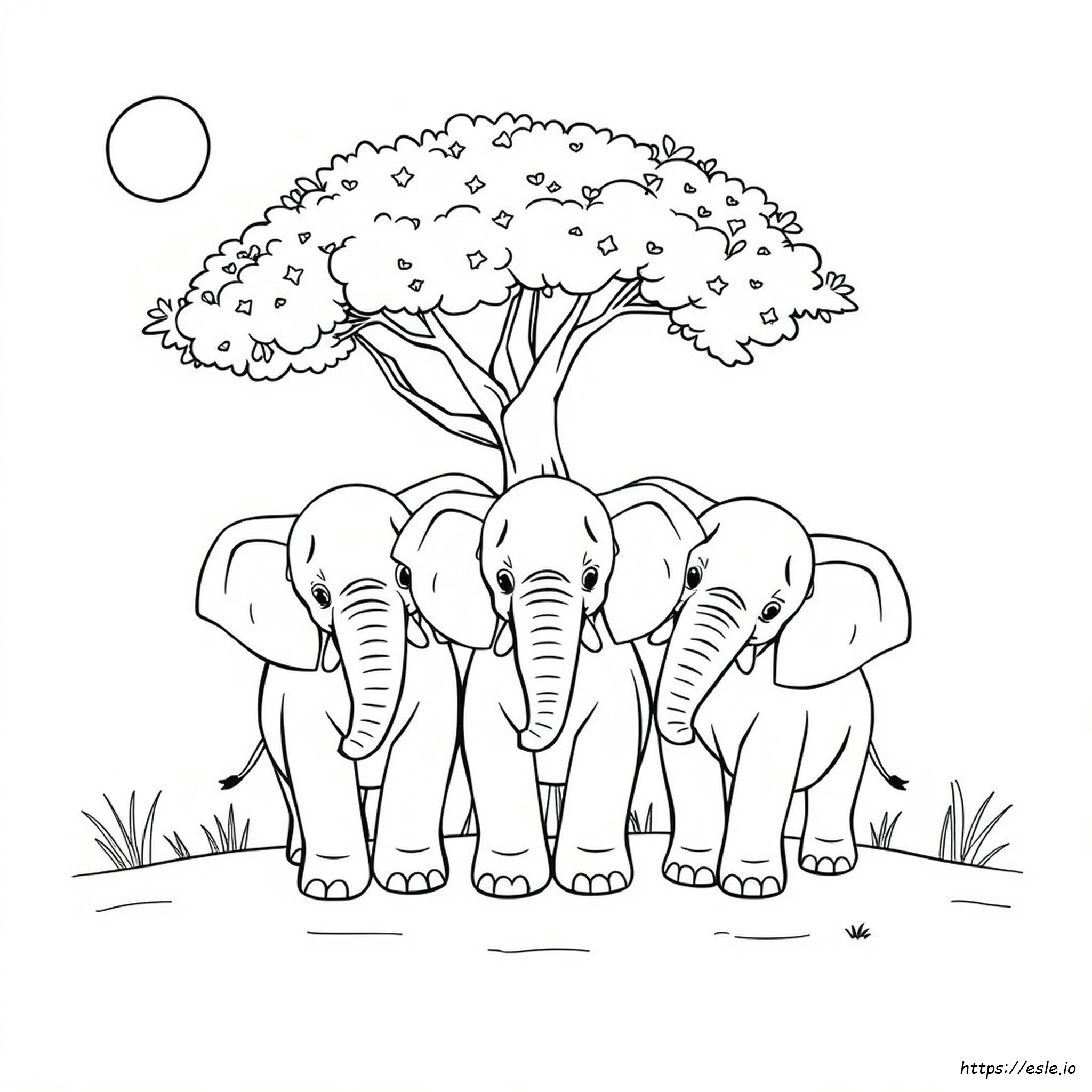Coloring Pages Of Elephants