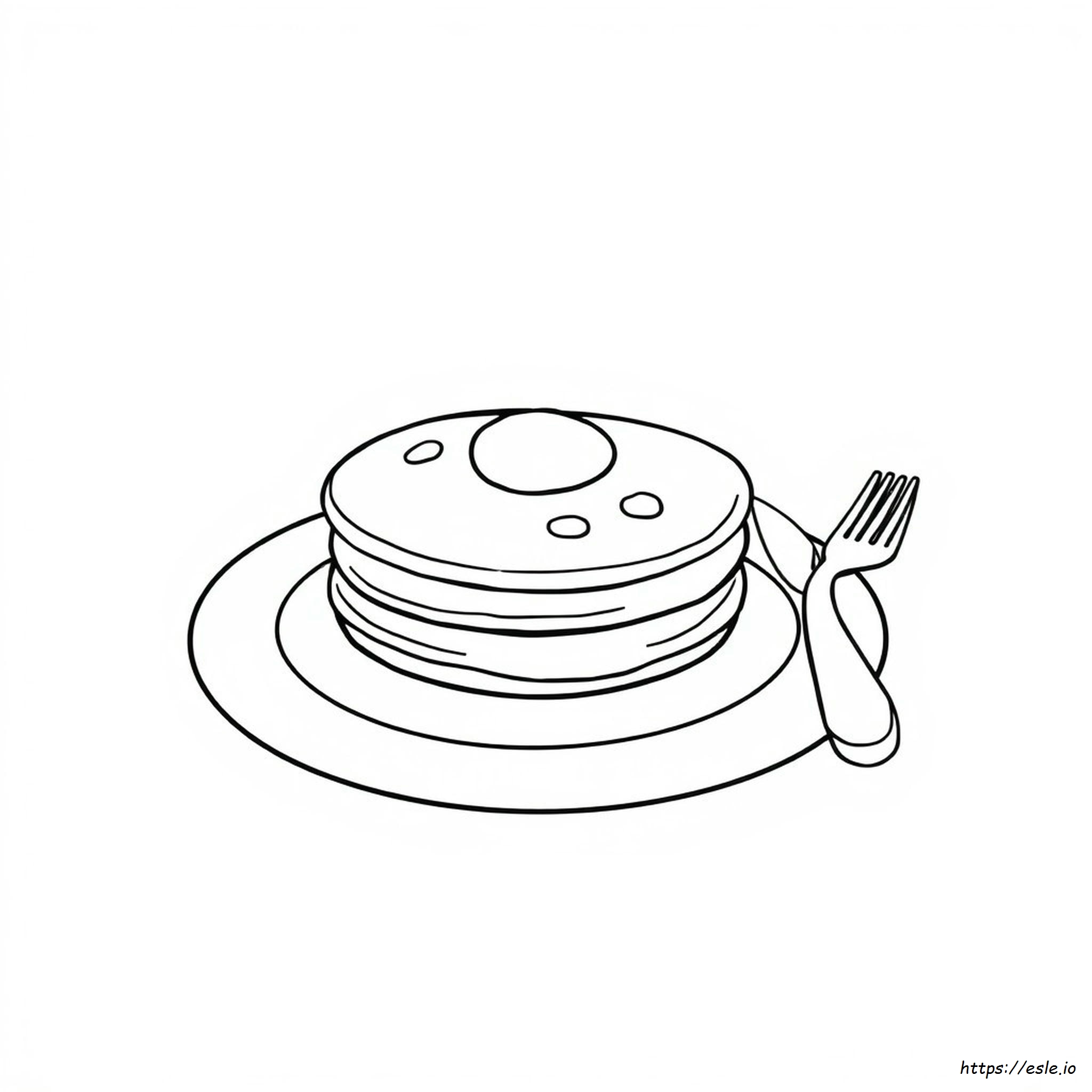 Pancake Coloring Picture
