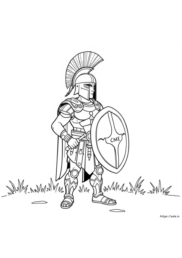 Gambar Mewarnai Spartan Yunani
