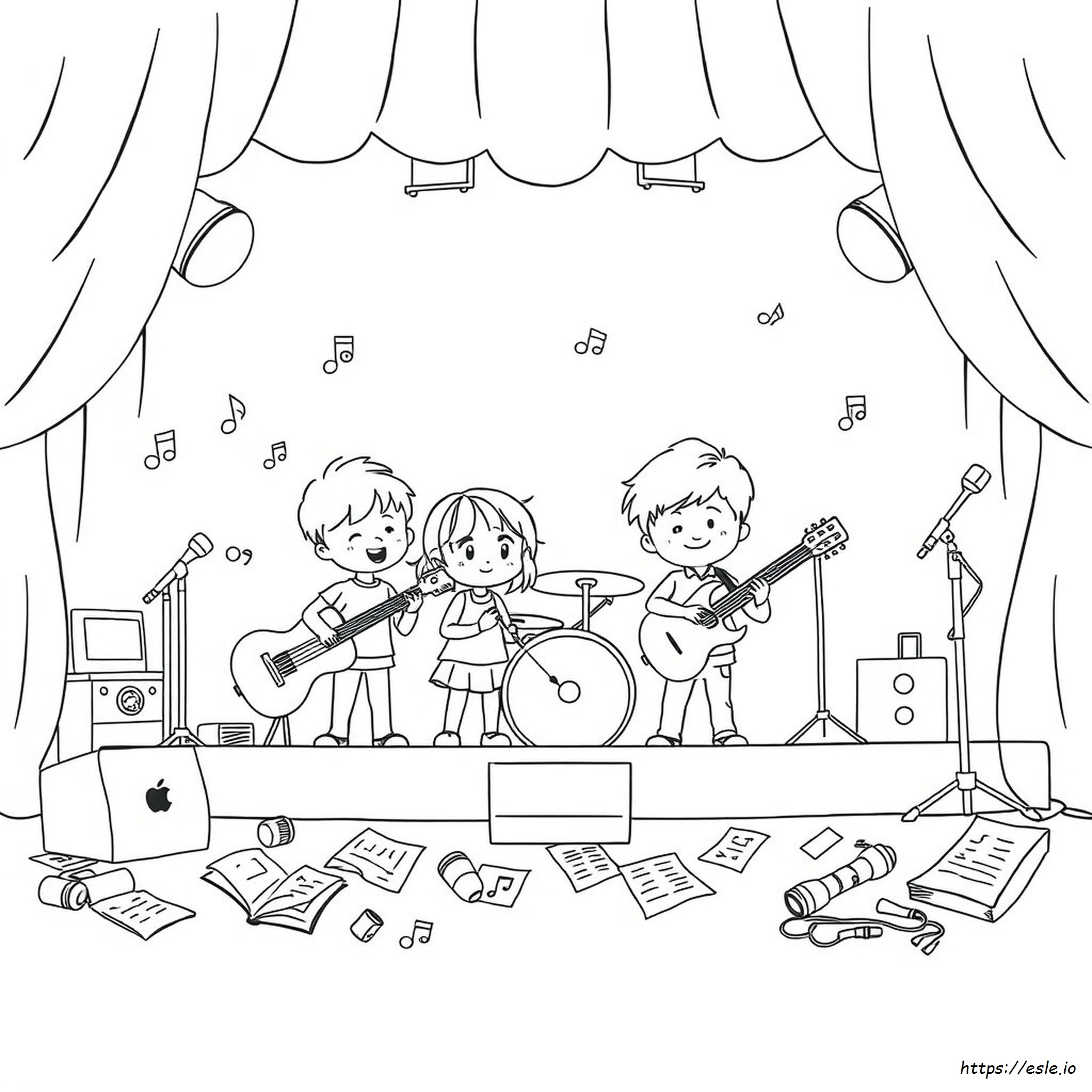 Páginas Gratis De Música Para Colorear Para Niños